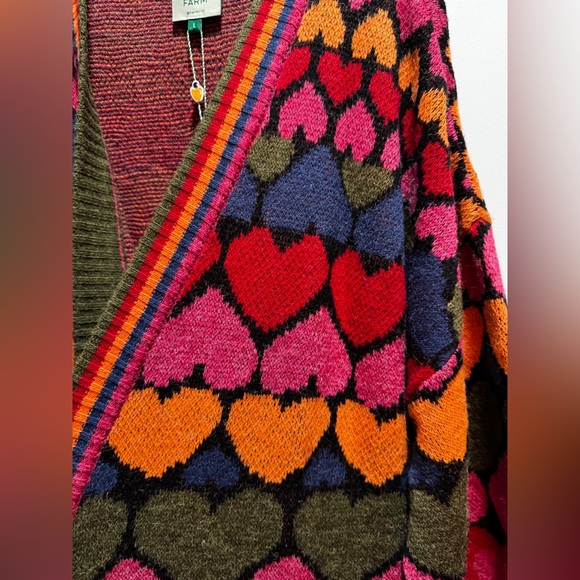 FARM Rio Multicolor Heart Pattern Sweater - Picture 5 of 11